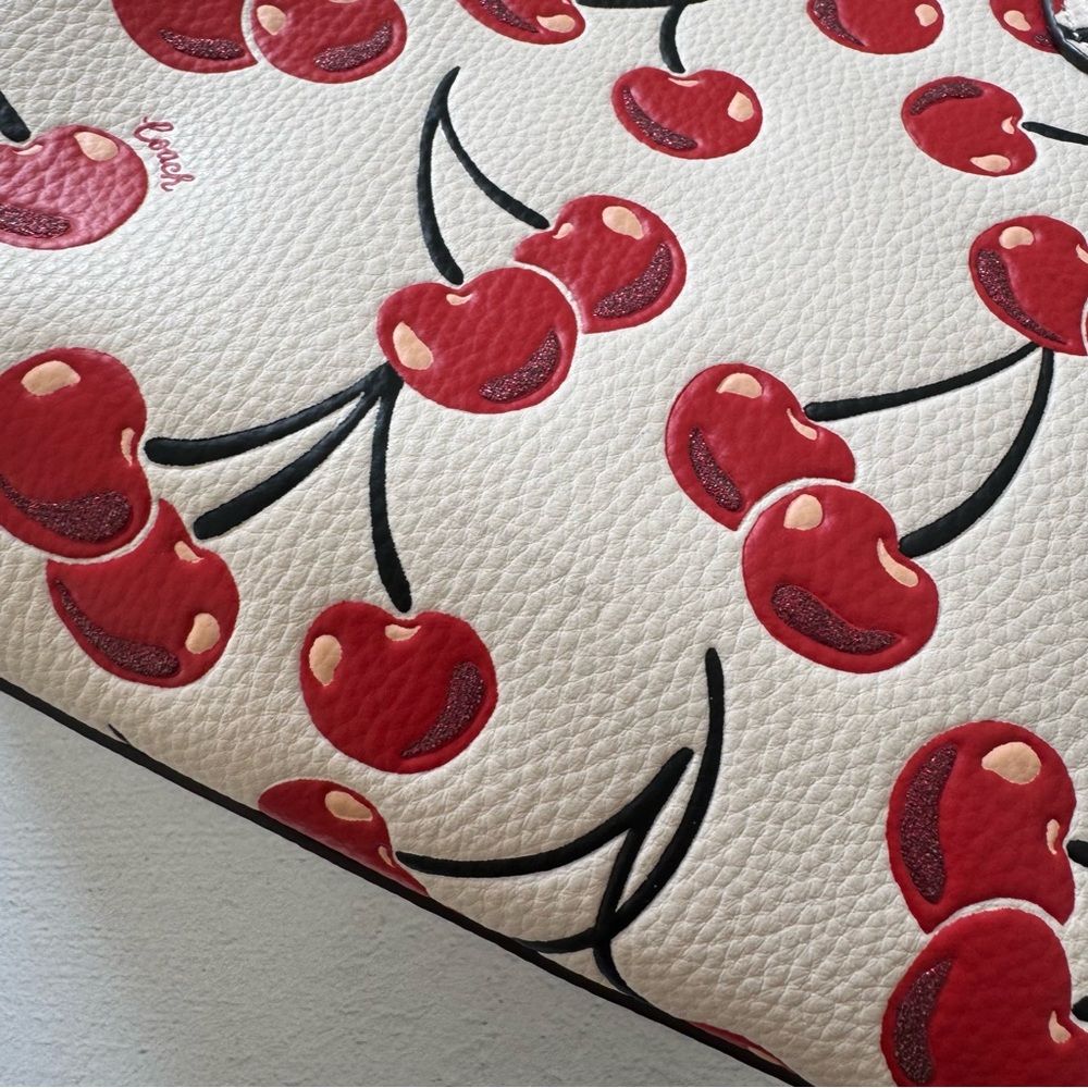 Coach Willow Tote Bag 24 With Cherry Print Crossbody Shoulder Bag - Picture 10 of 12